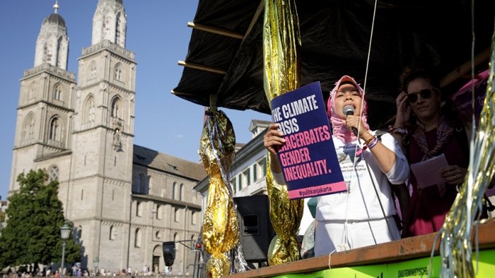 Asmania am Feministischen Streik in Zürich