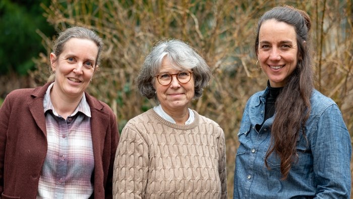 Das Team der Neuen Gärten Zürich: Claudia Portmann, Susanne Teismann, Patricia Vogelsang 
